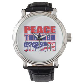 Frieden durch Kraft Armbanduhr