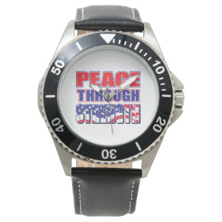 Frieden durch Kraft Armbanduhr