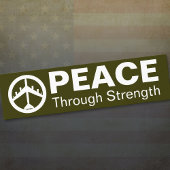 Frieden durch Kraft Autoaufkleber