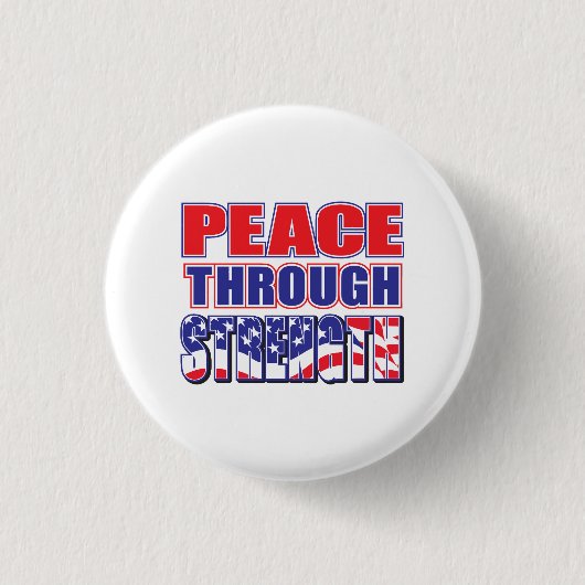 Frieden durch Kraft Button (Vorderseite)