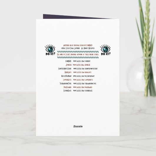 Frieden durch Kraft Feiertagskarte (Rückseite)