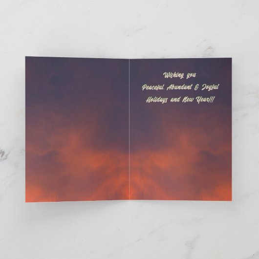 Frieden durch Kraft Feiertagskarte (Innenseite)