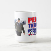 Frieden durch Kraft Kaffeetasse (Mittel)