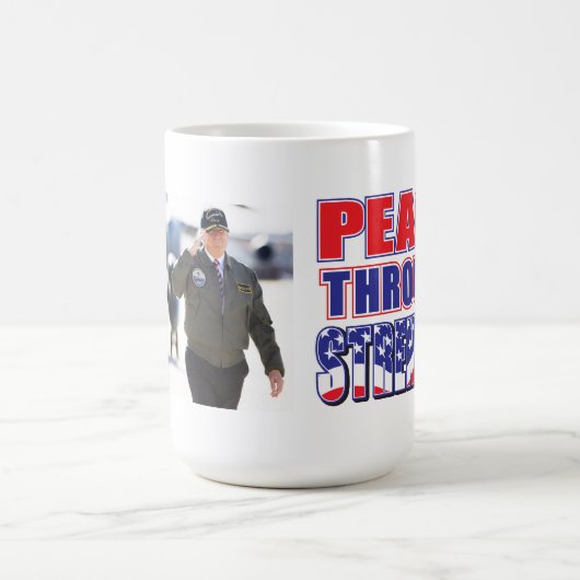 Frieden durch Kraft Kaffeetasse (Mittel)