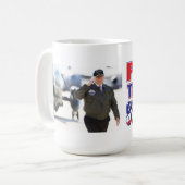 Frieden durch Kraft Kaffeetasse (Vorderseite Links)