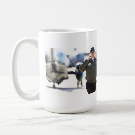 Frieden durch Kraft Kaffeetasse (Links)