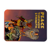 Frieden durch Kraft Magnet (Horizontal)