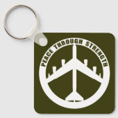 Frieden durch Kraft Schlüsselanhänger (Vorderseite)