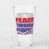 Frieden durch Stärke Trump Glas (Vorderseite)