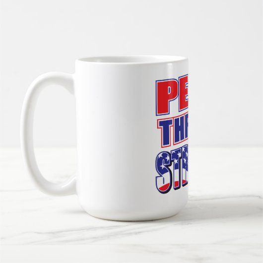 Frieden durch Stärke Trump Kaffeetasse (Links)