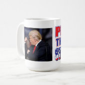 Frieden durch Stärke Trump Kaffeetasse (Vorderseite Links)