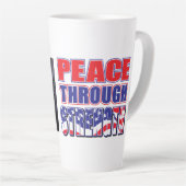 Frieden durch Stärke Trump Milchtasse (Rechte Ecke)
