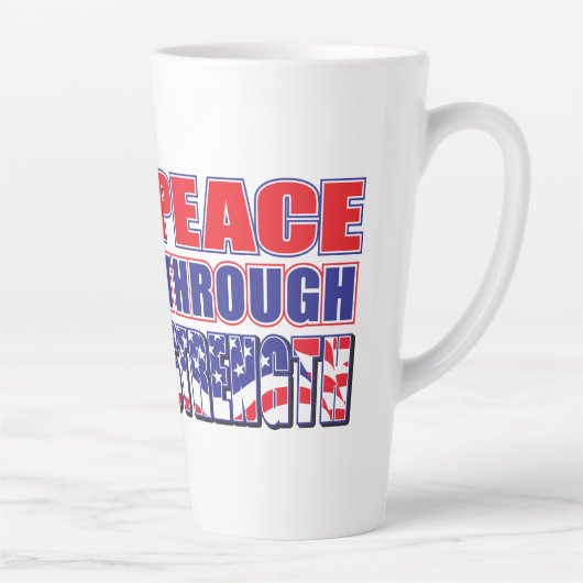 Frieden durch Stärke Trump Milchtasse (Rechts)