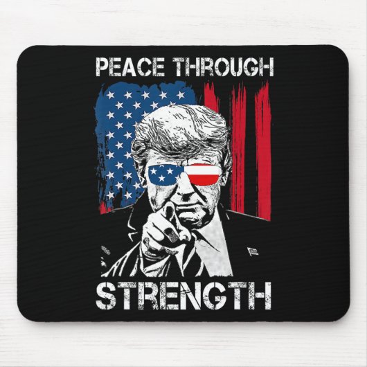 Frieden durch Stärke Trump Operation Midnight Ha Mousepad (Vorne)