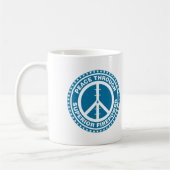 Frieden durch überlegene Feuerkraft - Blau Kaffeetasse (Links)