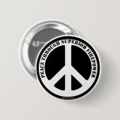 Frieden durch überlegene Feuerkraft Button (Vorne & Hinten)