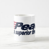 Frieden durch überlegene Feuerkraft-Tasse Kaffeetasse (Mittel)