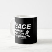 Frieden durch überlegene Feuerkraft-Tasse Kaffeetasse (Vorderseite Links)