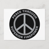 Frieden durch überragende Feuerkraft Postkarte (Vorderseite)