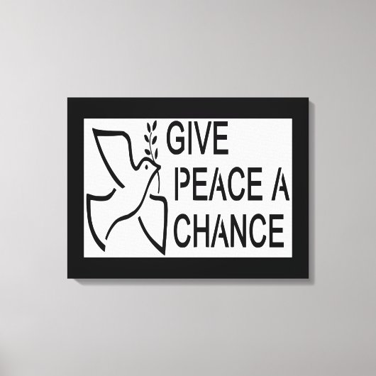 FRIEDEN EINE CHANCE LEINWANDDRUCK (Vorderseite)
