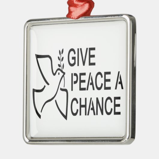 FRIEDEN EINE CHANCE SILBERNES ORNAMENT (Links)