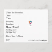 Frieden, Einheit, Teamwork Postkarte (Rückseite)