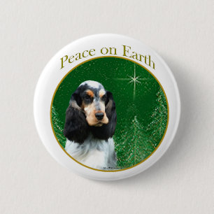 Frieden Englisch-Cocker spaniels (Roan) Button