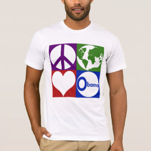 Frieden, Erde, Liebe, Obama-T - Shirt