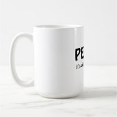 Frieden, es ist alles im Kopf Kaffeetasse (Links)