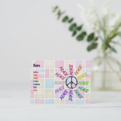 Frieden fasst Kreis ab Visitenkarte (Stehend Vorderseite)