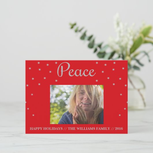 Frieden Feiertagskarte (Stehend Vorderseite)