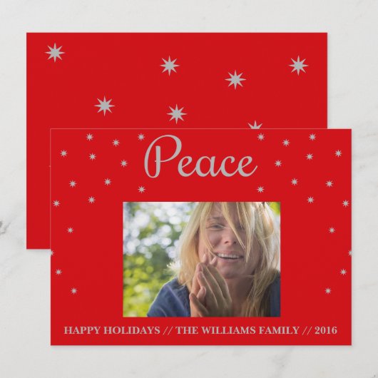 Frieden Feiertagskarte (Vorne/Hinten)