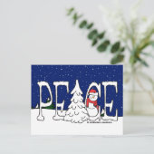 Frieden Feiertagspostkarte (Stehend Vorderseite)