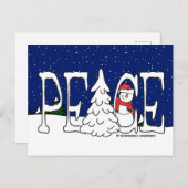 Frieden Feiertagspostkarte (Vorne/Hinten)