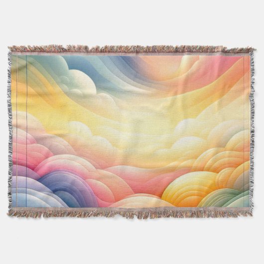 Frieden finden in den Puffy Dreamy Coluds Decke (Vorderseite)