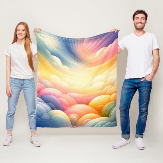 Frieden finden in den Puffy Dreamy Coluds Fleecedecke (Beispiel)