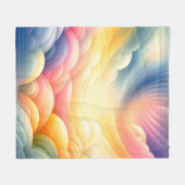 Frieden finden in den Puffy Dreamy Coluds Fleecedecke (Vorderseite (Horizontal))