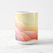 Frieden finden in den Puffy Dreamy Coluds Kaffeetasse (Mittel)