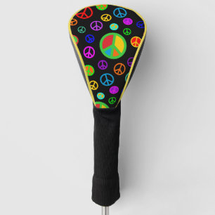 FRIEDEN - flaches Muster mehrfarbig + Ihr backgr. Golf Headcover