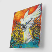 Frieden flog in der Dove-Uhr Quadratische Wanduhr (Winkel)