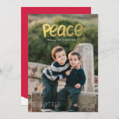 Frieden | Fotokarte für den Urlaub Feiertagskarte (Vorne/Hinten)