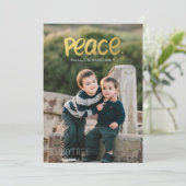 Frieden | Fotokarte für den Urlaub Feiertagskarte (Stehend Vorderseite)
