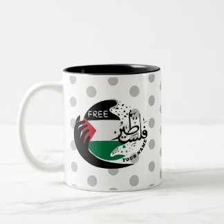 FRIEDEN, Freie Palästina Zweifarbige Tasse