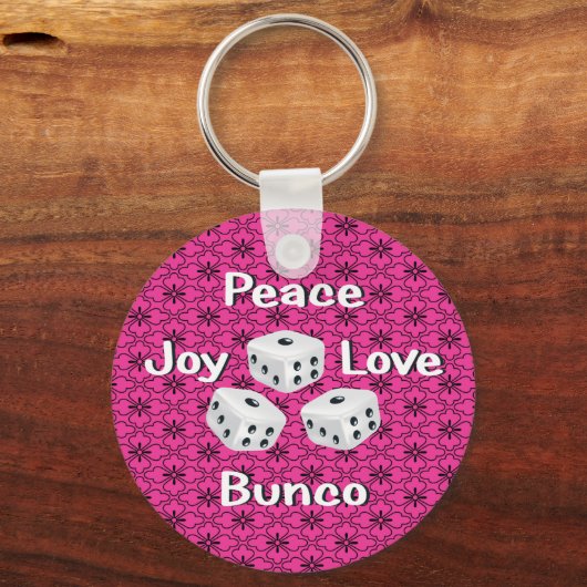 Frieden, Freude, Liebe, Bunko Schlüsselanhänger (Vorderseite)