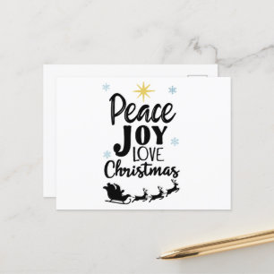 Frieden Freude Liebe Weihnachten Moderner Weihna Postkarte
