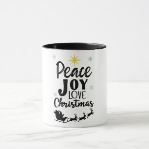 Frieden Freude Liebe Weihnachten Moderner Weihna Tasse