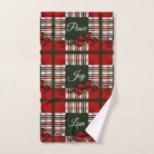 Frieden, Freude, Liebe, Weihnachten Personalisiert Badhandtuch Set (Handtuch)