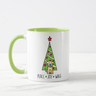 Frieden, Freude und Wags-Tasse Tasse