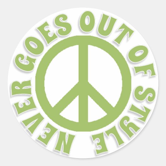Frieden - Frieden geht nie aus dem Stil Runder Aufkleber (Vorderseite)