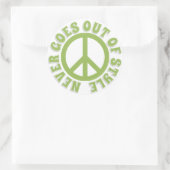 Frieden - Frieden geht nie aus dem Stil Runder Aufkleber (Tasche)